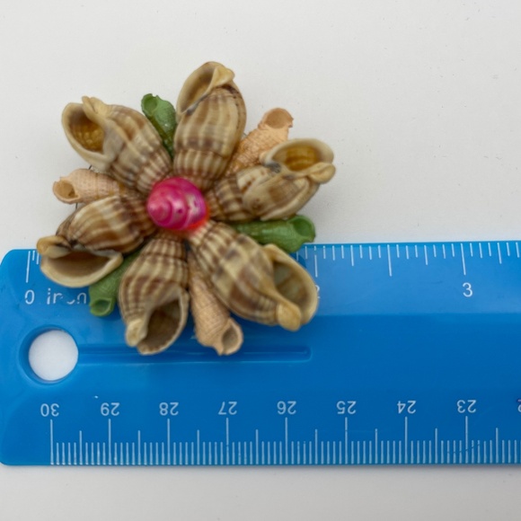Vintage Real Sea Shell And Mother Of Pearl Jewelry Bracelet Brooches - Picture 9 of 11